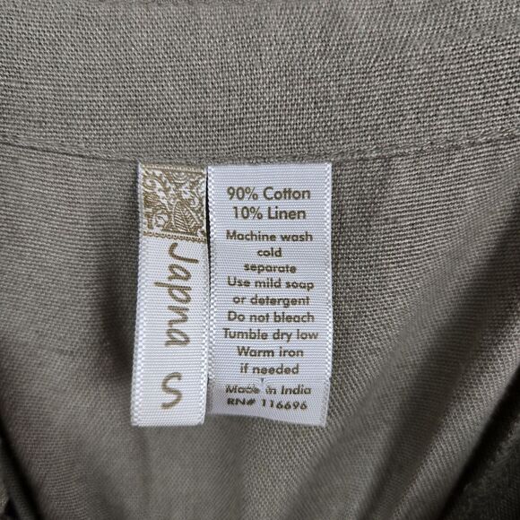 Japna Jumpsuit Women's Size Small Brown Cotton Linen Blend Belted Sleeveless - Picture 5 of 5